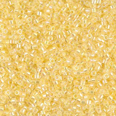 DB0053 - 1g Size 11/0 delicas in Lined pale Yellow AB