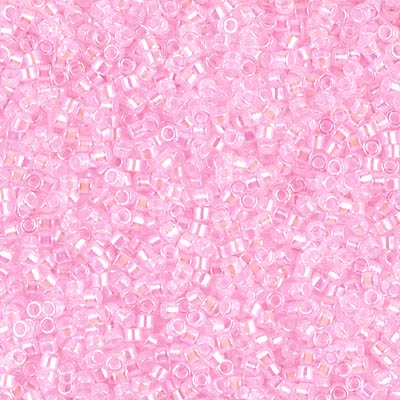 DB0055 - 1g Size 11/0 delicas in Pink lined Crystal AB
