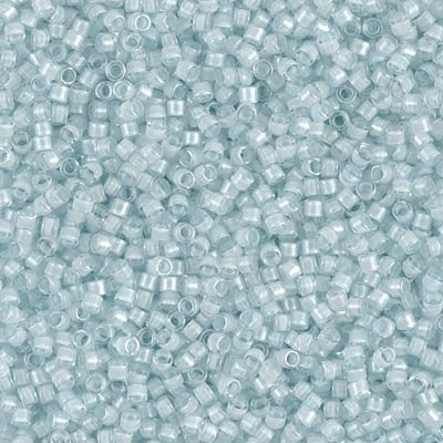 DB0078 - 1g Size 11/0 delicas in Aqua Mist lined Crystal Lustre