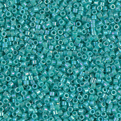 DB0166 - 5g Size 11/0 delicas in Opaque Turquoise Green AB