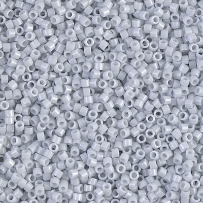 DB0209 - 1g Size 11/0 delicas in Opaque Light Grey Lustre