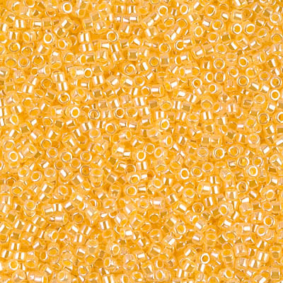 DB0233 - 1g Size 11/0 delicas in Yellow Lustre lined Crystal