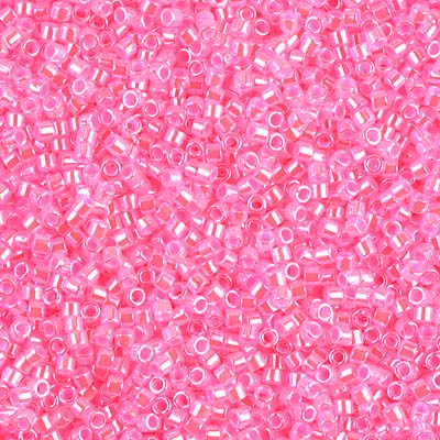 DB0245 - 5g Size 11/0 delicas in Cotton Candy Pink Ceylon