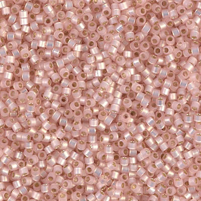 DB0624 - 1g Size 11/0 delicas in Light Rose Silver lined Alabaster
