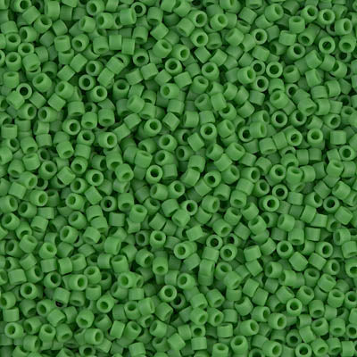 DB0754 - 1g Size 11/0 delicas in Matt Opaque Pea Green