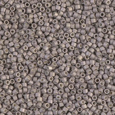 DB1168 - 1g Size 11/0 delicas in Galvanised Matt Light Smoky Amethyst