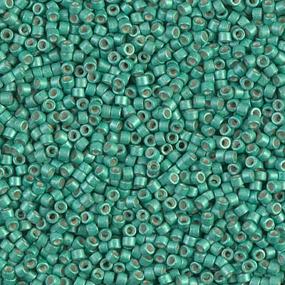 DB1182 - 1g Size 11/0 delicas in Galvanised SF Dark Mint