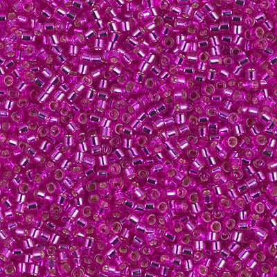DB1340 - 1g Size 11/0 delicas in Silver lined Fuchsia