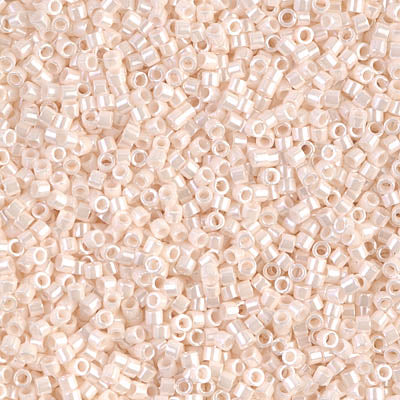 DB1530 - 5g Size 11/0 delicas in Opaque Bisque White Ceylon