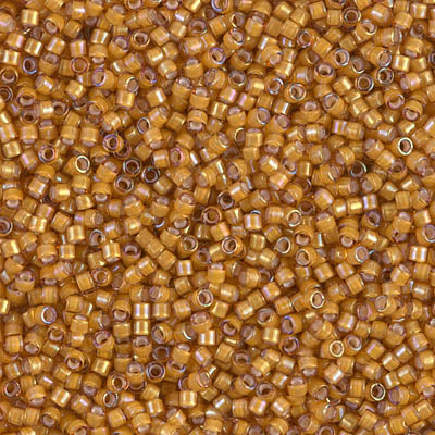 DB1778 - 5g Size 11/0 delicas in White lined Topaz AB