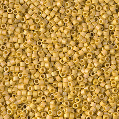 DB2302 - 1g Size 11/0 delicas in Opaque Frost Glaze Lemon Rainbow
