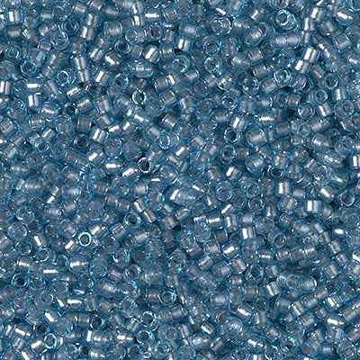 DB2383 - 5g Size 11/0 delicas in Fancy lined Silver Sky