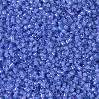 DB2388 - 5g Size 11/0 delicas in Fancy lined Aqua Pink