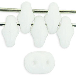 10g Superduo beads in Opaque White