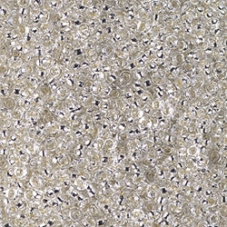 0001 - 2.5g Size 11/0 Miyuki Spacer seed beads in Silver lined Crystal