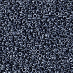 2001 - 2.5g Size 11/0 Miyuki Spacer seed beads in Matt Gunmetal