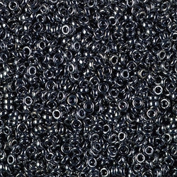 0464 - 2.5g Size 11/0 Miyuki Spacer seed beads in Light Gunmetal