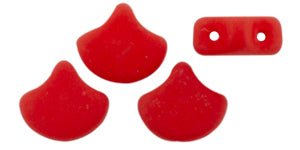 25 x Ginko beads in Saturated Coral