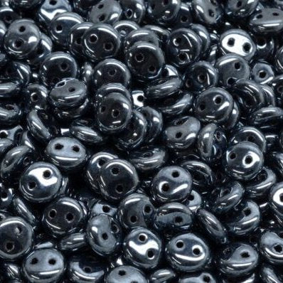 25 x two hole lentils in Gunmetal