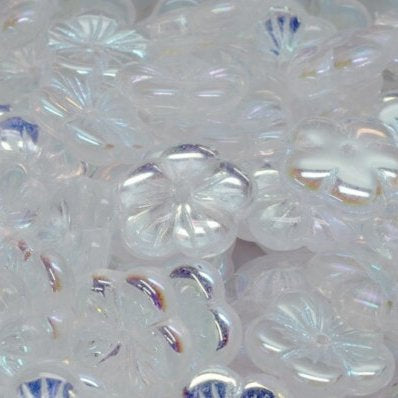 5 x 14mm Apple flowers in Crystal AB