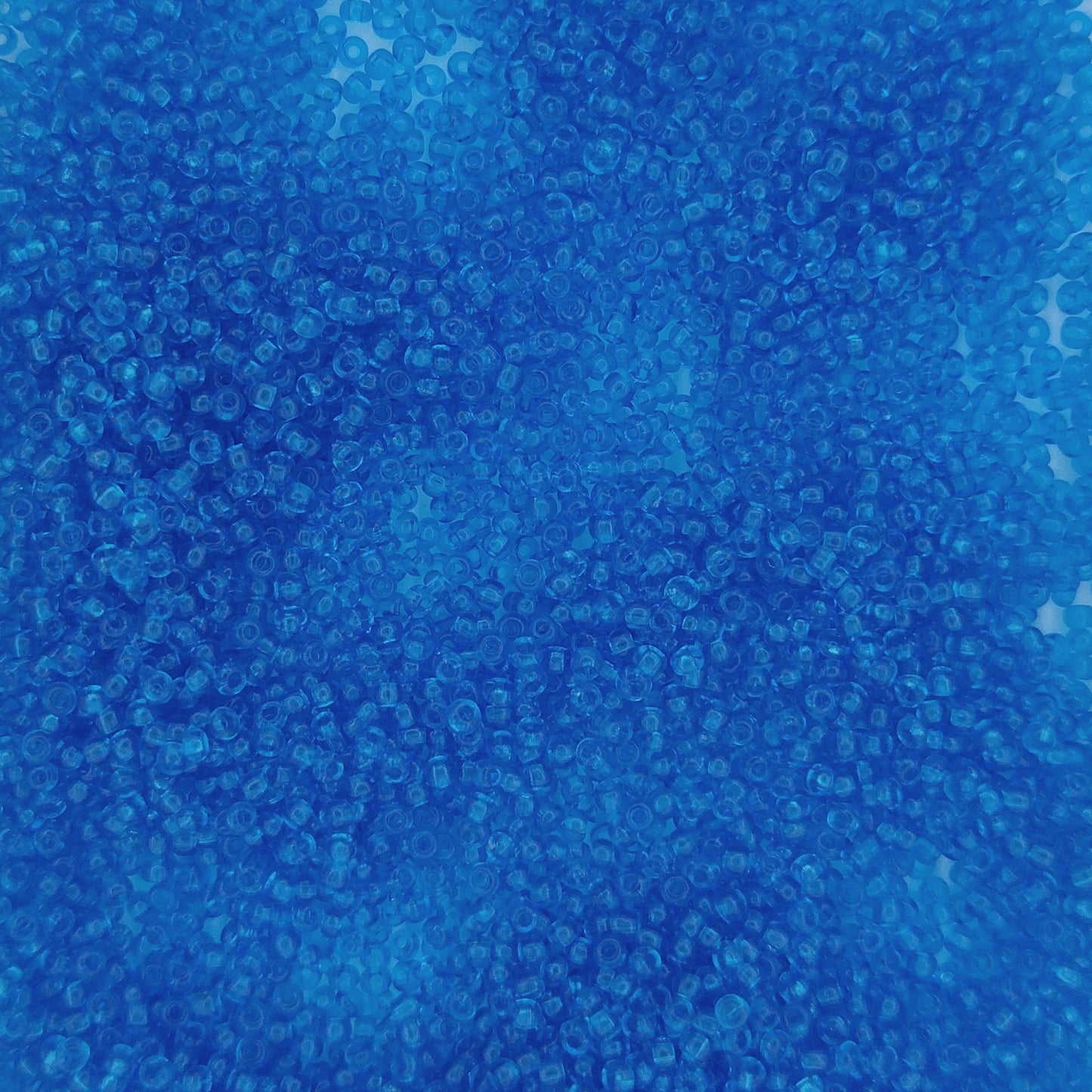 5g Size 16/0 Czech seed beads in Capri Blue