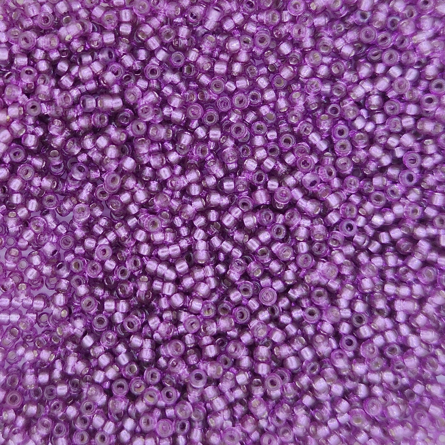 4279 - 25g Size 15/0 Miyuki seed beads in Duracoat Silver lined Deep Purple