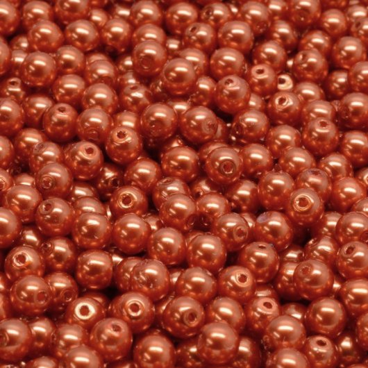 50 x 4mm pearls in Orange