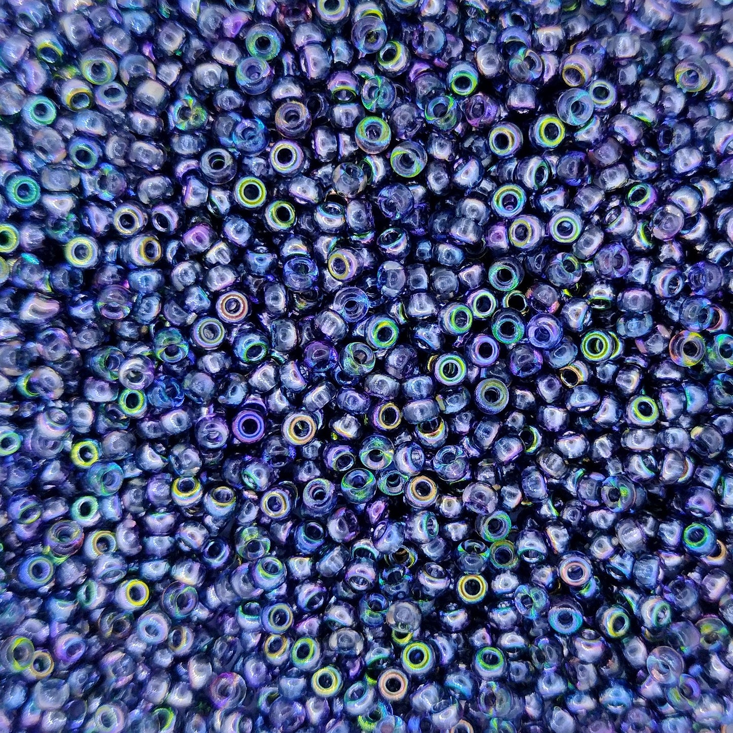 4572 - 10g Size 11/0 Miyuki seed beads in Crystal Magic Blue