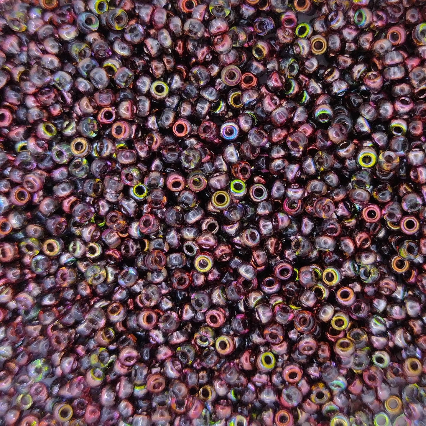 4573 - 10g Size 11/0 Miyuki seed beads in Crystal Magic Wine