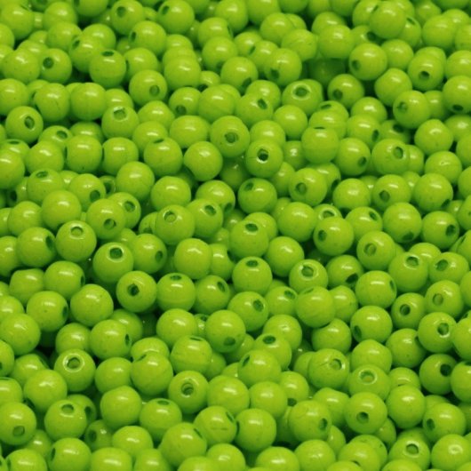 50 x 3mm round beads in Intensive Lime