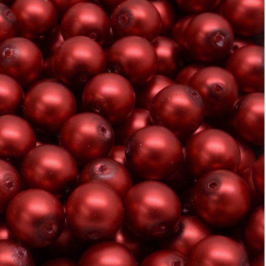 10 x 8mm pearls in Lava Red Pearl