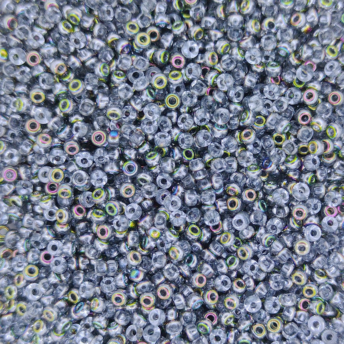 55008 - 10g Size 11/0 Miyuki seed beads in Crystal Vitrail