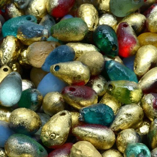 20 x drops in etched Mix (9x6mm)