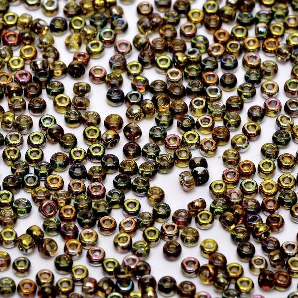 55014 - 10g Size 11/0 Miyuki seed beads in Crystal Magic Green