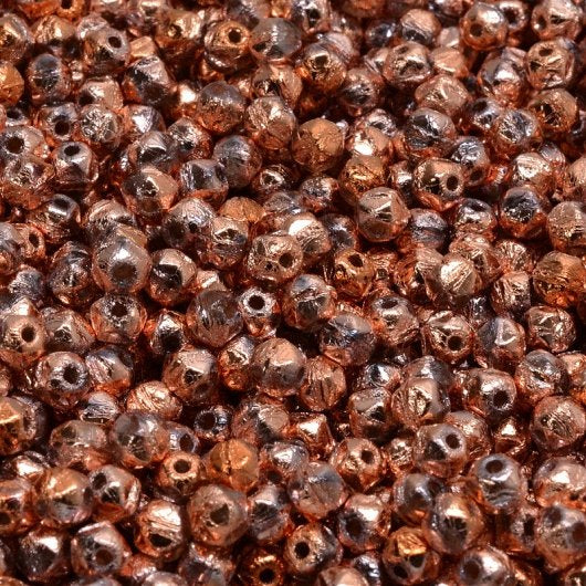 50 x 3.5mm english cut beads in Full Capri Gold