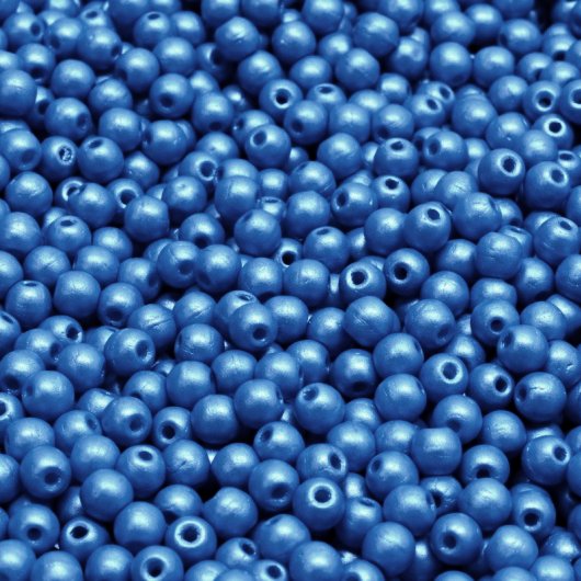 50 x 3mm round beads in Powder Ocean