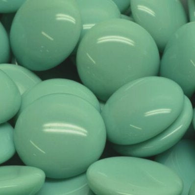 18mm cabochon in Opaque Mint Green
