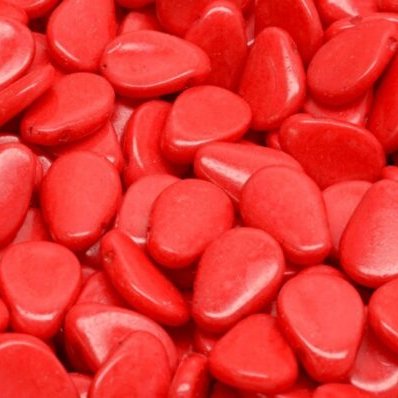 15 x Anemone petals in Intensive Red (11x8mm)