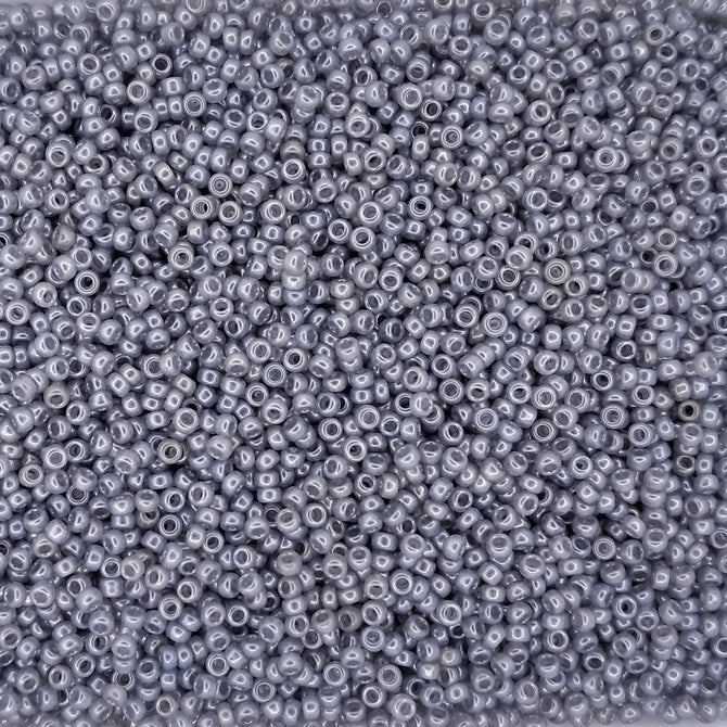 0526 - 25g Size 15/0 Miyuki seed beads in Silver Grey Ceylon