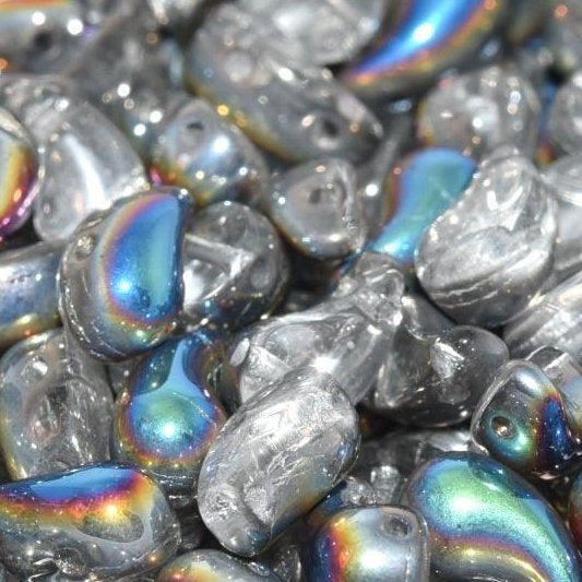 20 x Left Zoliduo beads in Crystal Vitrail