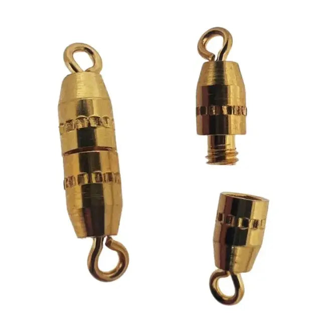 2 x Barrel clasps in Gold (UK Production)