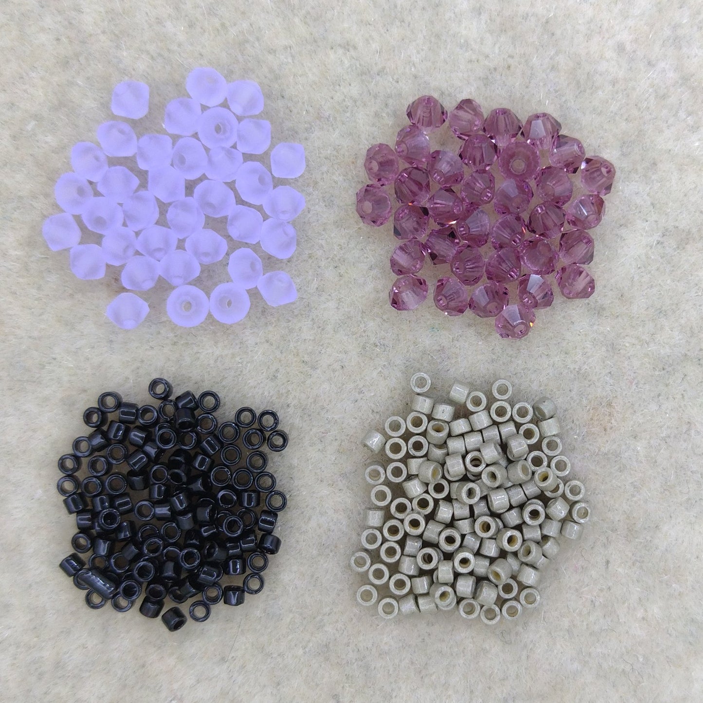 Ornament Bead Kit - Jean Power's Winter 2025 Beadalong in Pewter and Black