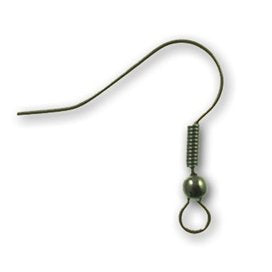 3 pairs of Fish Hook ear wires in Black (UK Production)