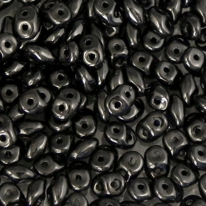 10g Superduo beads in Black