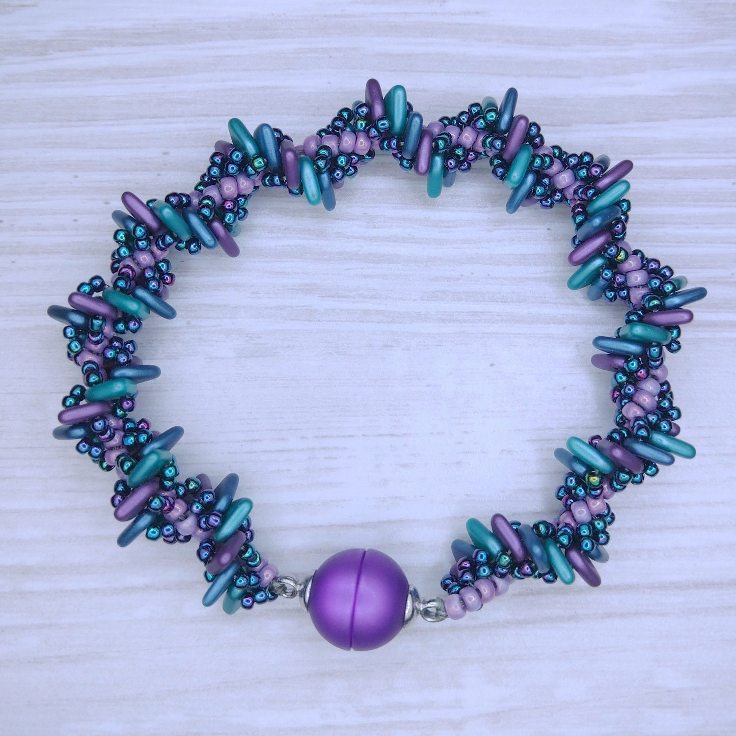 Bead Kit - Briar Rose Spiral bracelet in Blues and Purple
