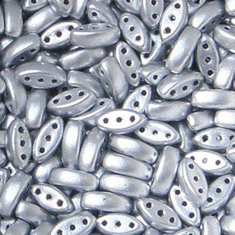 50 x Cali beads in Aluminium Silver