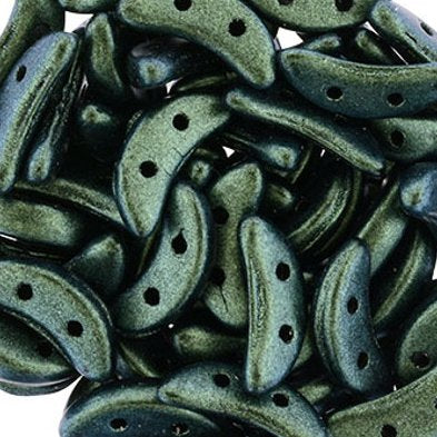 50 x CzechMate crescents in Polychrome Aqua Teal