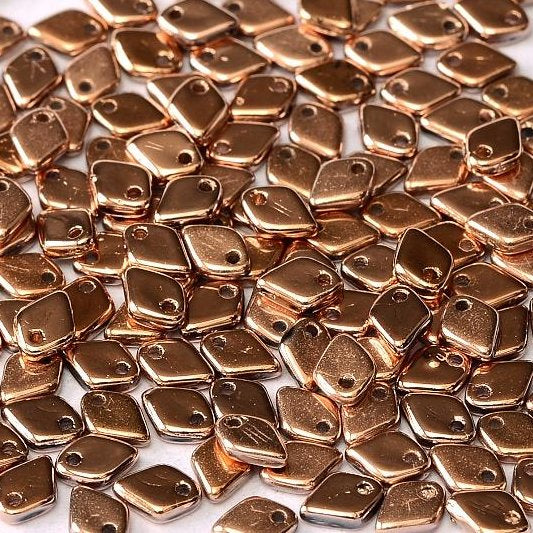 5g Dragon Scale beads in Black/Full Capri Gold