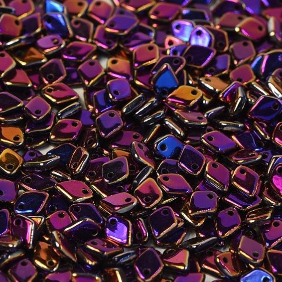 5g Dragon Scale beads in Full Black Sliperit