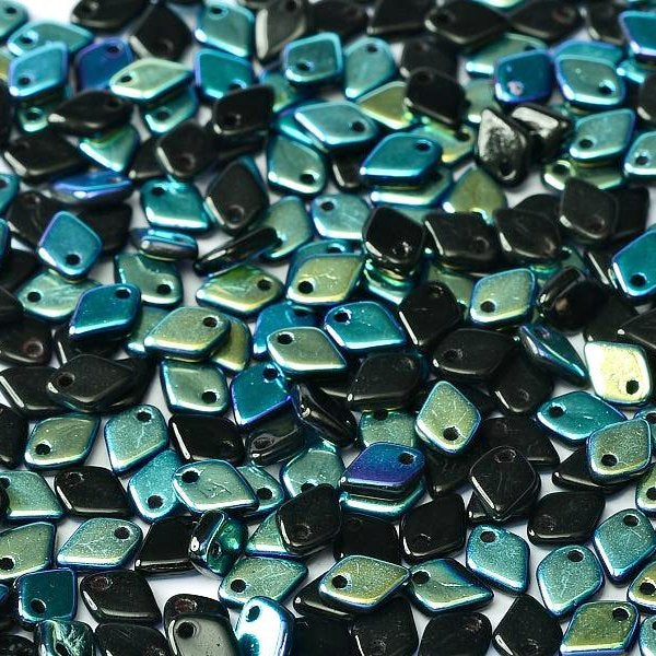 5g Dragon Scale beads in Black AB